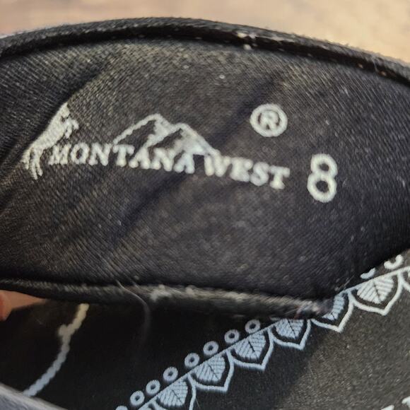 Montana West II Studded & Rhinestones American Flag Wedge Slip On Sandals Size 8 - Picture 7 of 7